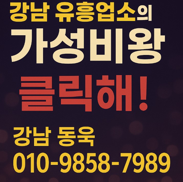 강남 유흥업소 종류 강남 유흥업소 종류